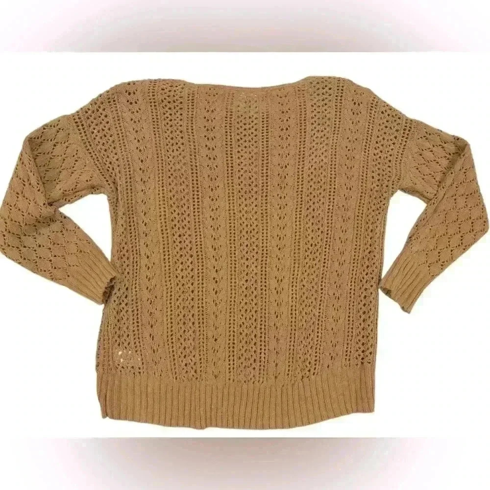 Maurice’s Crew Neck Oversized Mustard Yellow Fall Sweater Women’s Size Small - Picture 2 of 5